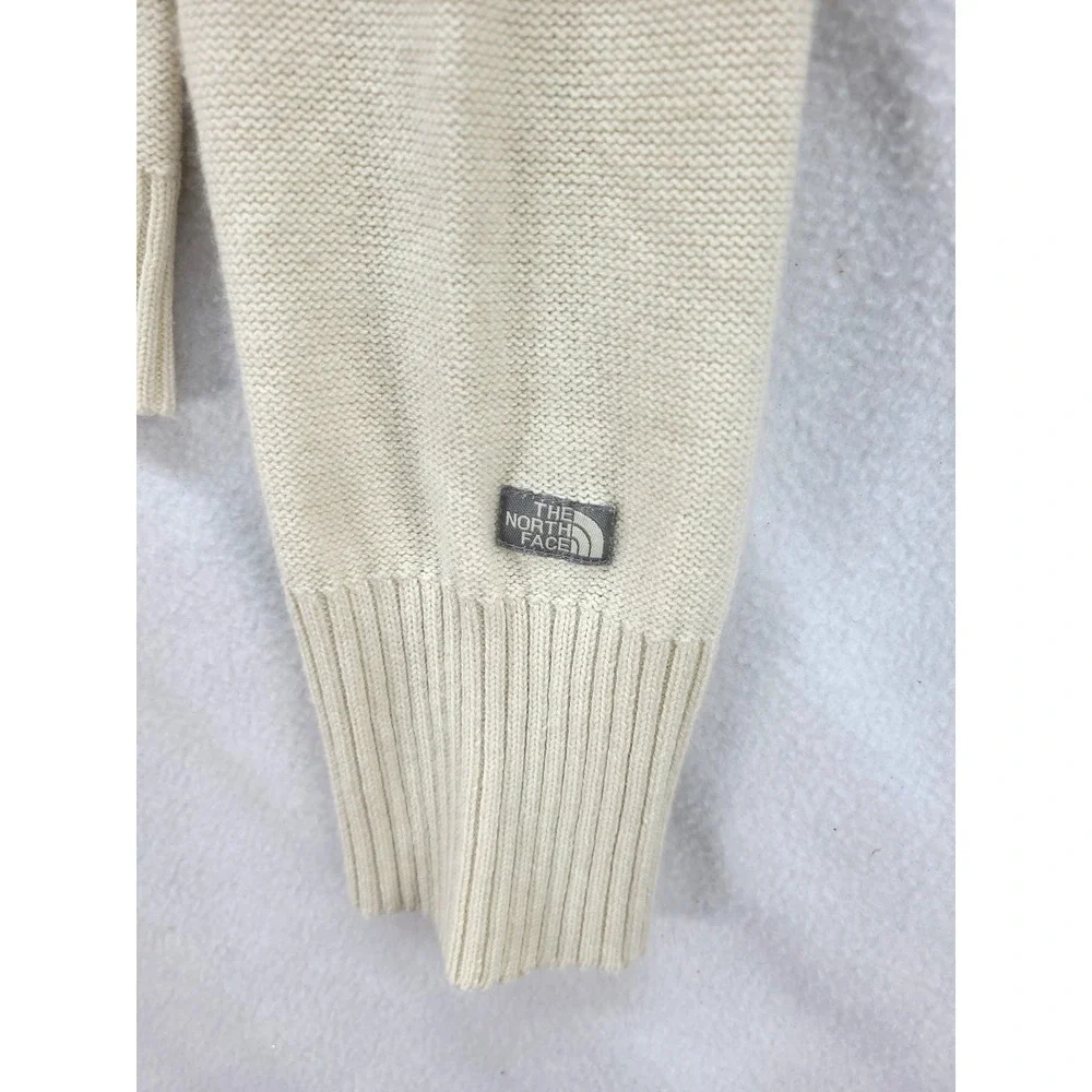 Vintage Tan‎ The North Face Mens Pullover Sweater Sleeve Patch L